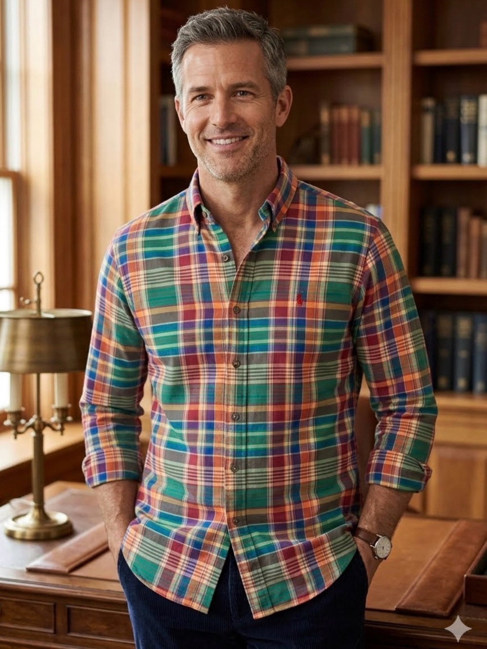 Ralph Lauren “Classic” Men's Multicolor Plaid Button-Down Shirt